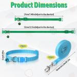 48 Pcs Dog Collar and Leash Set with Hook and Buckle, Quick Release Buckle Adjustable Puppy Collars & Polypropylene Puppy Leash Bulk, Newborn Puppys Collars, for Litter Puppies Small Pets, 12 Colors