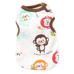 HRTTSY Small Dog Shirt Cute Puppy Cat T Shirts Clothes Soft Cotton Sleeveless Tee Shirts for Small Dogs Cats Doggy Vest Tee Shirt Chihuahua Yorkie Shih Tzu Pet Apparels(Coffee Monkey,S)