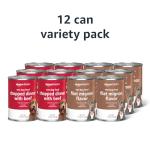 Amazon Basics Chopped Ground Dinner Wet Dog Food Variety Pack, Filet Mignon Flavor and with Beef, Made with Natural Ingredients, 13.2oz Cans (Pack of 12)