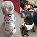 HRTTSY Small Dog Shirt Cute Puppy Cat T Shirts Clothes Soft Cotton Sleeveless Tee Shirts for Small Dogs Cats Doggy Vest Tee Shirt Chihuahua Yorkie Shih Tzu Pet Apparels(Coffee Monkey,S)