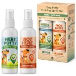 Dog Potty Training Spray for Dogs & Puppies, No-Go Spray & Here Potty Training Spray, Helps Stop Marking & Supports Housebreaking, Safe Gentle Formula, Indoor Outdoor Training Aid - 3.38 fl oz 2 PCS