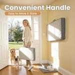 OhGeni Orthopedic Waterproof Dog Bed for Large Dogs, Machine-Washable Removable Cover in Easy-Clean Fabric, High Density Foam & Easy-Carry Handle, Suitable for Crate, 41 inch (Gray)