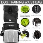 Qishiyi Dog Training Kit,Includes Pet Training Waist,Bag 2 Dog Training Clickers,Treat Pouch,Ultrasonic Silent Whistle,2 in 1 Whistle Clicker Clicker,Training Guide Booklet,2 Dog Poop Bags (Black)