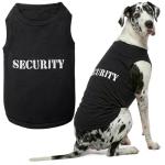 Parisian Pet Dog Shirt – 100% Cotton Shirts for Large Dogs – Black Sleeveless Pet Clothes – Lightweight Dog Security Shirt – Breathable Dogs Clothes - Stretchy Puppy T Shirts