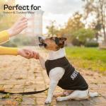 Parisian Pet Dog Shirt – 100% Cotton Shirts for Large Dogs – Black Sleeveless Pet Clothes – Lightweight Dog Security Shirt – Breathable Dogs Clothes - Stretchy Puppy T Shirts