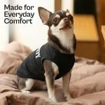 Parisian Pet Dog Shirt – 100% Cotton Shirts for Large Dogs – Black Sleeveless Pet Clothes – Lightweight Dog Security Shirt – Breathable Dogs Clothes - Stretchy Puppy T Shirts