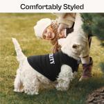 Parisian Pet Dog Shirt – 100% Cotton Shirts for Large Dogs – Black Sleeveless Pet Clothes – Lightweight Dog Security Shirt – Breathable Dogs Clothes - Stretchy Puppy T Shirts