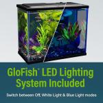 GloFish Aquarium Starter Kit, 6.6 Gallon Fish Tank, Includes Blue & White LED Lights, Tetra Whisper Bio-Bag Filter & Thermometer