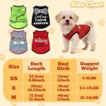 hoyuwak 4 Pieces Pet Shirts Funny Dog Printed Clothes Cool Breathable Puppy Sleeveless Vests Boy Dog Outfit for Summer