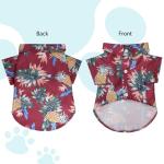 4 Pcs Dog Summer Shirts Floral Hawaii Dog Shirt Pet Clothes for Small Medium Dog Cats Boy Girl