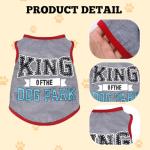 hoyuwak 4 Pieces Pet Shirts Funny Dog Printed Clothes Cool Breathable Puppy Sleeveless Vests Boy Dog Outfit for Summer