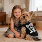 hoyuwak 4 Pieces Pet Shirts Funny Dog Printed Clothes Cool Breathable Puppy Sleeveless Vests Boy Dog Outfit for Summer
