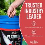 Blue Ridge Koi Fish Food 14lb - Koi Food 3/16” Platinum Pro Formula Goldfish Food, Premium Fish Food for Ponds, Ponds Fish Food, Floating Pond Pellet