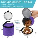 CLAWIST Dog Travel Bag with Treat Pouch, Airline Approved Dog Bags for Traveling, 2 Dog Food Travel Container, 2 Travel Bowls, Weekend Dog Travel Bag for Supplies, Dog Travel Kit Accessories