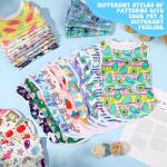 Paterr 25 Pcs Dog Shirts Printed Puppy Clothes Breathable Cartoon T Shirt for Dog Soft Puppy Clothing Lovely Pet Shirts Outfits for Pet Dogs Cats Summer Party Holiday, 25 Styles (Size: L)