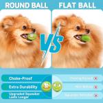 HDSX Squeaky Dog Toys Soft Latex Rubber Squeaky Dog Balls for Puppy Small Pet Dogs (8 Pack) (Round Balls)