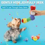 HDSX Squeaky Dog Toys Soft Latex Rubber Squeaky Dog Balls for Puppy Small Pet Dogs (8 Pack) (Round Balls)