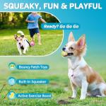 HDSX Squeaky Dog Toys Soft Latex Rubber Squeaky Dog Balls for Puppy Small Pet Dogs (8 Pack) (Round Balls)