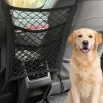 VEHIRIE Dog Car Net Barrier for SUV Pet Barrier for Dog & Child Drive Safety Barrier with Mesh Pockets, Seat Back Net Bag Storage, Pouch Travel Accessory, Easy to Install
