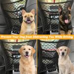 VEHIRIE Dog Car Net Barrier for SUV Pet Barrier for Dog & Child Drive Safety Barrier with Mesh Pockets, Seat Back Net Bag Storage, Pouch Travel Accessory, Easy to Install