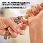 14 pcs Baby Bird Feeding Syringe Set, Small Bird Feeding Hand Feeding Tubes Kit, Parrot Feeder Food Feeding & Watering Supplies for Baby Birds Small Pet
