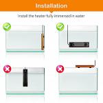 hygger Aquarium Heater 300W/500W/800W/1000W, Submersible Fish Tank Heater with Digital LED Controller and Intelligent Leaving Water Automatically Stop Heating System, for Freshwater and Saltwater