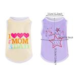 choyaxo 4pcs Dog Clothes Pet Printed Vest for Chiuahaha Small Dogs Kitten Spring Summer