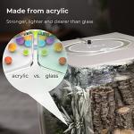 biOrb Flow 30 Acrylic 8-Gallon Aquarium with White LED Lights Modern Tank for Tabletop Display, Black