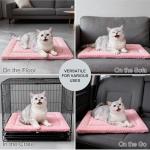 Dog Bed Mat - Dog Crate Pad - Reversible Mat for Pet Comfort - Soft Bed Crate Pads with Dual-Sided Design for All Seasons (Pink, 18" L x 14" W x 1.5" Th)