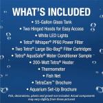 Tetra Complete LED Aquarium Kit for Fish, 55 Gallons, Includes White LED Lights, Filter, Heater and Accessories