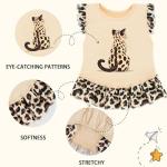 XPUDAC 4 Pack Dog Dresses Cute Printed Puppy Clothes for Small Dogs Girl Chihuahua Doggie Outfits Tank Top Vest Dresses Cat Apparel，X-Small(Chest-13.2")