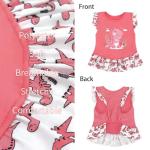 XPUDAC 4 Pack Dog Dresses Cute Printed Puppy Clothes for Small Dogs Girl Chihuahua Doggie Outfits Tank Top Vest Dresses Cat Apparel，X-Small(Chest-13.2")