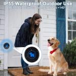 Cangecit High Sensitivity Dog Door Bell 2026 Version, Dog Doorbells for Potty Training – Dog Bells to Go Outside, 1000Feet Range, Waterproof Button, 55 Melodies & 5 Notification Modes (1 Button)