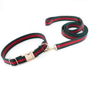 Premium Dog Collar, Cute Dog Collars Luxury Style, Durable Pet Collars and Dog Leash with Metal Buckle Safety for Big Dogs