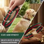 Premium Dog Collar, Cute Dog Collars Luxury Style, Durable Pet Collars and Dog Leash with Metal Buckle Safety for Big Dogs