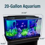 GloFish Glass Aquarium Kit, 20 Gallons, Includes Premium Blue, LED Light Stick & Integrated Filtration, Perfect for Beginners or Seasoned Hobbyists, Seamless, Curved Design
