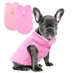 2 Pack Dog Sweater with Leash Ring Winter Warm Pet Sweater Thick Clothes Coat Fleece Dog Sweaters for Small Dogs Girl Boy for Chihuahua, French Bulldog, Dachshund, Medium(7-10lbs)