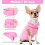 2 Pack Dog Sweater with Leash Ring Winter Warm Pet Sweater Thick Clothes Coat Fleece Dog Sweaters for Small Dogs Girl Boy for Chihuahua, French Bulldog, Dachshund, Medium(7-10lbs)