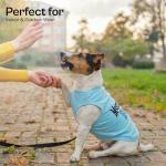 Parisian Pet Dog Shirt for Mother's Day – 100% Cotton Shirts for Large Dogs – Blue Sleeveless Puppy Clothes – Lightweight and Breathable Dog Apparel – Boy Dogs Clothes - Stretchy Mommy’s Boy Pet Shirt