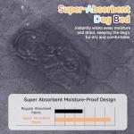 WAYIMPRESS Waterproof Large Dog Bed - XL Dog Bed for Crate, Washable Crate Bed with Orthopedic Pet Mat with Egg Crate Foam, Anti-Slip, Reversible & Washable Cover, 41" x 27", Gray