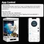 Small Shrimp Tank, 0.42 Gal Mini Fish Tank, Smart Automatic Heating, Easy Water Change Valve, and Energy-Efficient LED Lighting - Perfect for Office, Home, and Bedrooms, Single Betta Fish Only