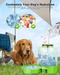 SwSun Dog Water Bottle Travel Bowl - 77oz Large Portable Dog Water Bowls Dispenser for Camping Essentials Hiking Traveling Beach Car Park Accessories, Leak Proof Pet Drinking Bottle Dispenser, Green