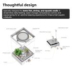 Small Shrimp Tank, 0.42 Gal Mini Fish Tank, Smart Automatic Heating, Easy Water Change Valve, and Energy-Efficient LED Lighting - Perfect for Office, Home, and Bedrooms, Single Betta Fish Only