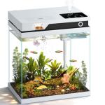 Vehipa Fish Tank, Smart Fish Aquarium Kit 4.2 Gallon with Auto Feeder, 4-in-1 Silent Pump, Adjustable Lighting, Temperature Display & Humidifier for Desktop, Office, Room