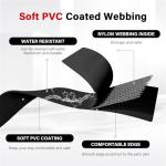 XCPP 4.2FT Dog Collar and Leash Set, PVC Waterproof Adjustable Odor Proof Pet Collars Leashes, Easy to Clean, Surface 3D Cube Effect, Dog Leash for Small Dogs, Black