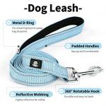 IVY&LANE Reflective Dog Collar and Leash Set,Adjustable Neoprene Padded Dog Collars for Puppy, Breathable Nylon Pet Collar for Small Medium Large Dogs (Small,Blue)