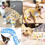 Scheppend 2-Pack Pet Clothes Puppy Cute Pajamas Dogs Cotton Rompers Cats Jumpsuits Cosy Apparel Dog Shirt Small Canine Costumes, Duck & Fish XS