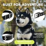 XCPP 4.2FT Dog Collar and Leash Set, PVC Waterproof Adjustable Odor Proof Pet Collars Leashes, Easy to Clean, Surface 3D Cube Effect, Dog Leash for Small Dogs, Black