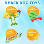 LOYEE 8 Pack Puppy Toys for Small Dogs, Luxury Dog Chew Toys with Squeaky Plush Toys, Rope Toys and Ball, Teething Toys for Puppy Supplies