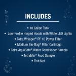 Tetra Aquarium, 10 Gallon, Complete Tropical Fish Tank Kit with LED Lighting for Freshwater Fish